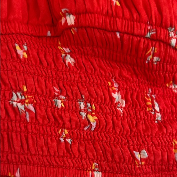 Free People Red Floral 2pc top and Maxi Skirt - Picture 4 of 16